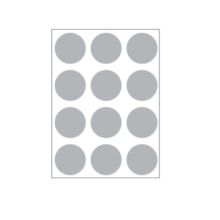 Nevs 1-1/4" Color Coding Dots Silver - Sheet Form DOT-114M Silver